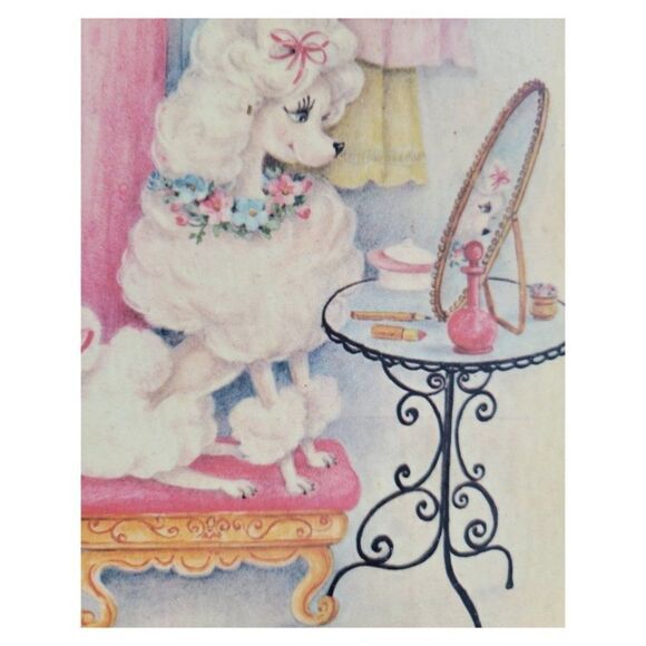 Vintage 1960's Large Poodle Wall Art Hanging - Picture 3 of 4